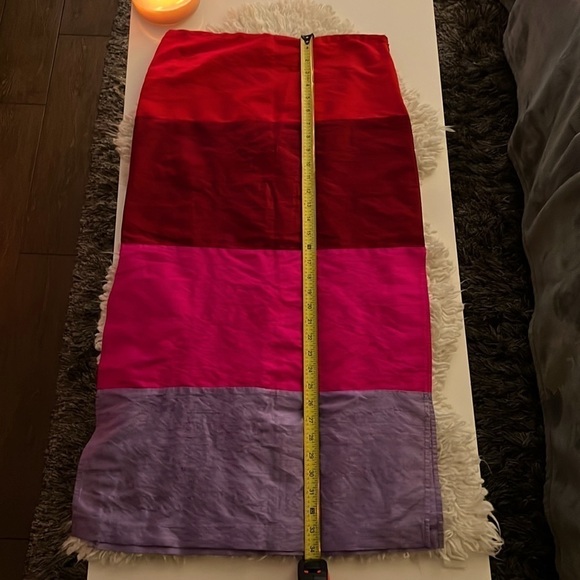 πββοΈBeautiful Bebe Silk Pink Color Block Low-Rise Maxi Skirt!       Sz Xs πββ¦ - Picture 10 of 14